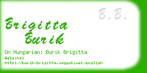 brigitta burik business card